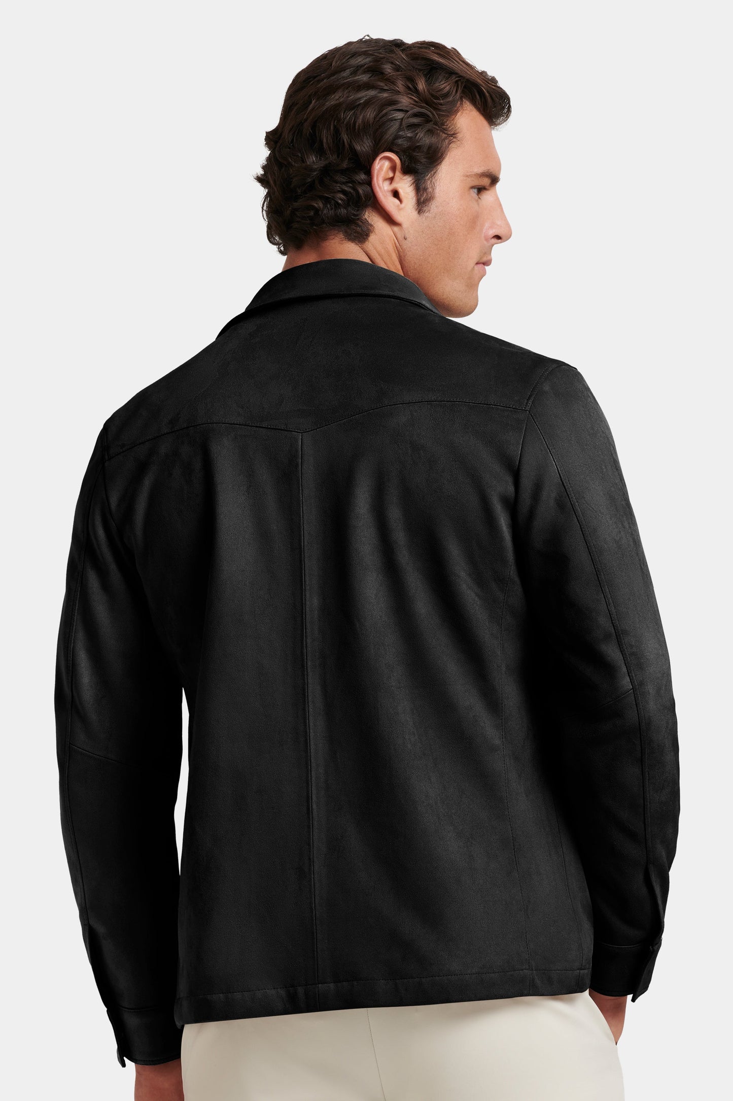 THE PIO FAUX SUEDE OVERSHIRT