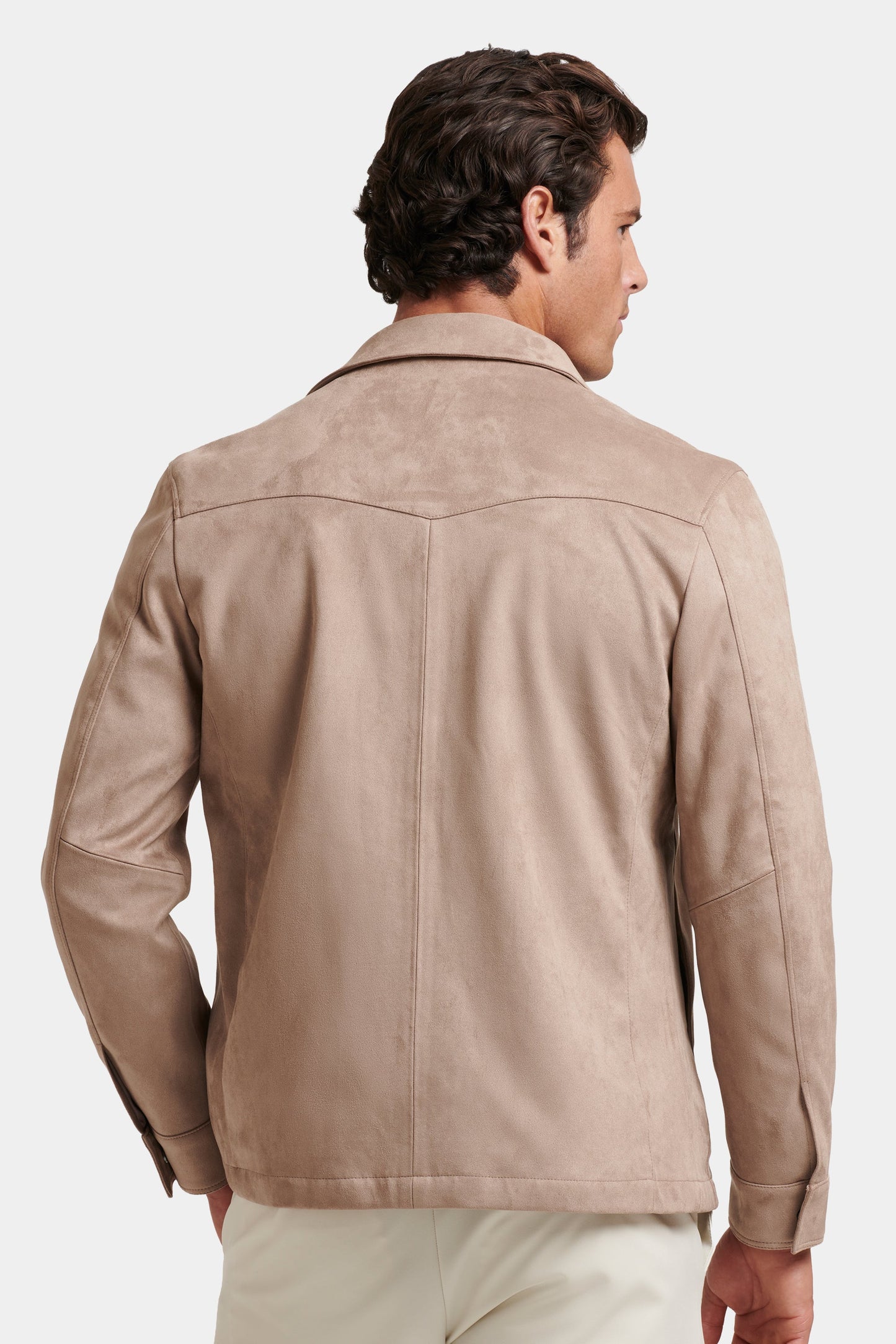 THE PIO FAUX SUEDE OVERSHIRT